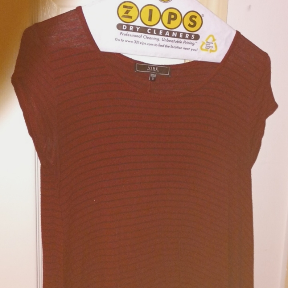 Red and Black Striped Dress Size Size Snall